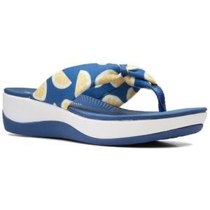 Cloudsteppers by Clarks Womens Arla Glison Navy Thong Sandals Shoes NWT